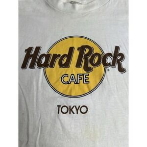 Vintage 80s Hard Rock Cafe TOKYO Thin White T‎ Shirt Adult Size Medium M 90s KC